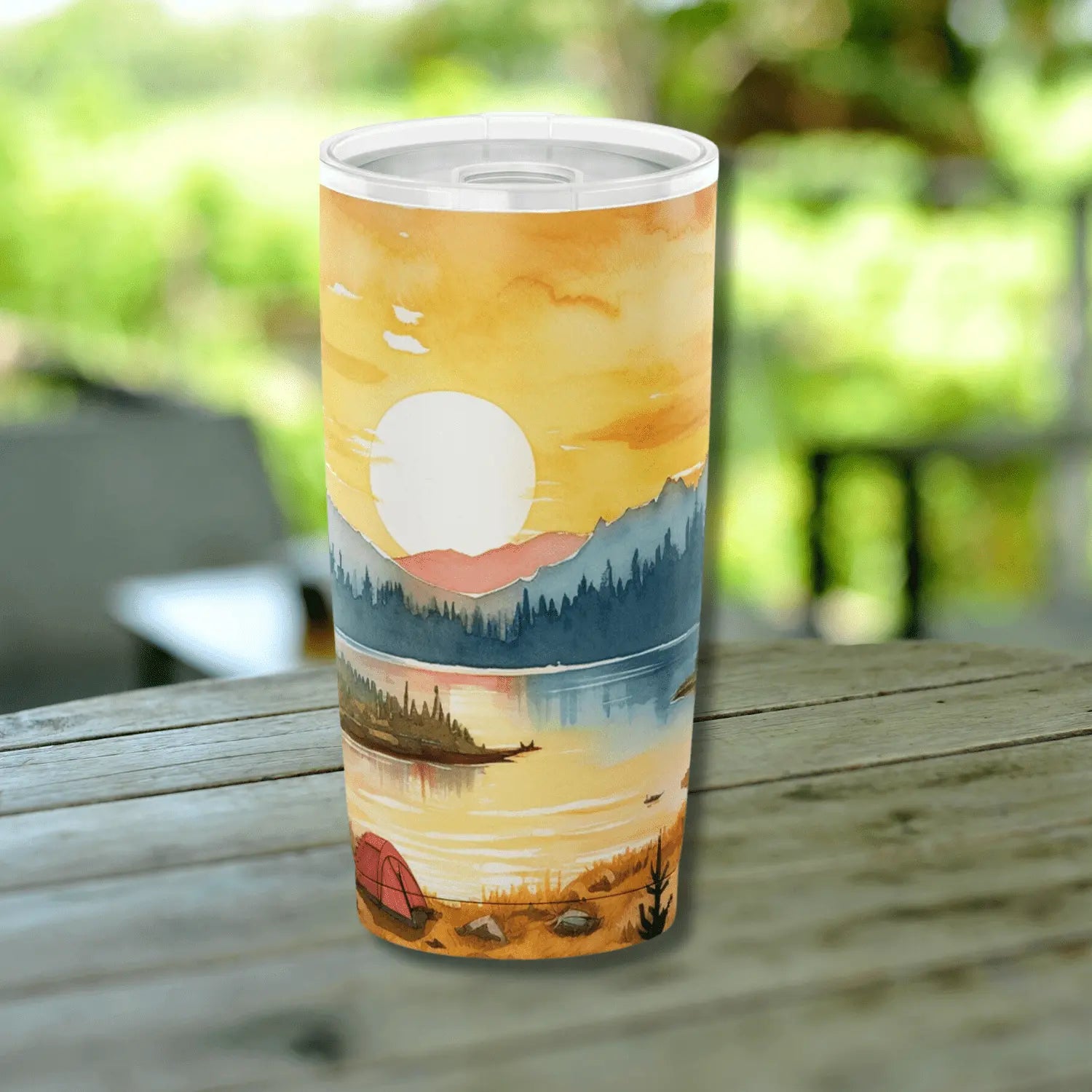 20oz Beautiful Sunset View Double Vacuumed Stainless Steel Tumbler