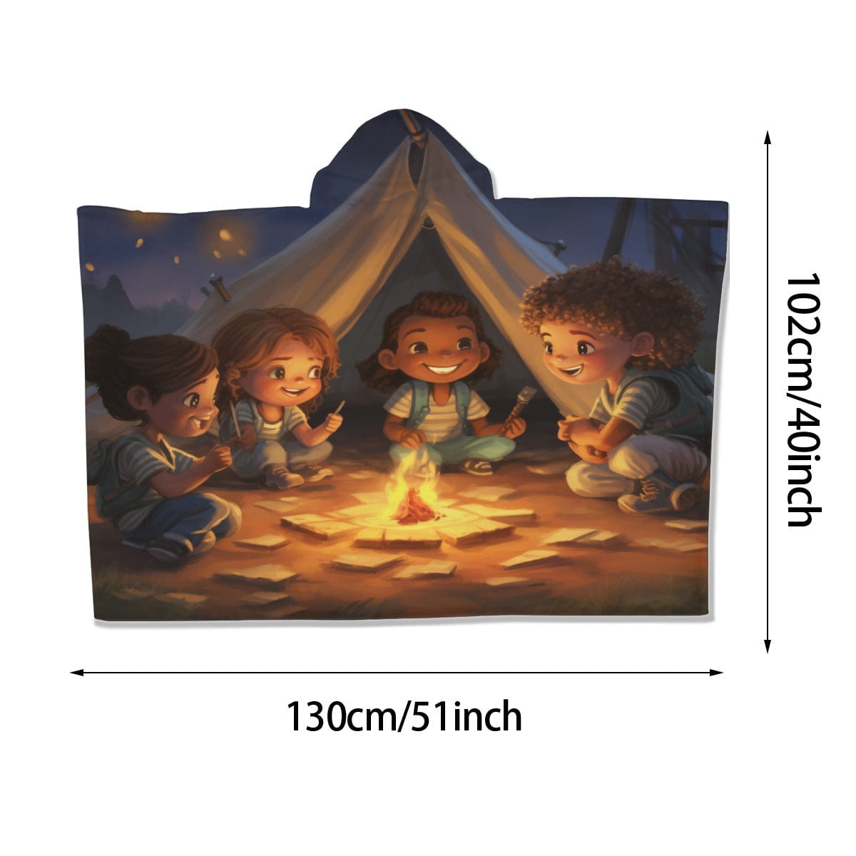 Campingfanstore Kid's Cozy And Soft Unisex Hooded Blanket