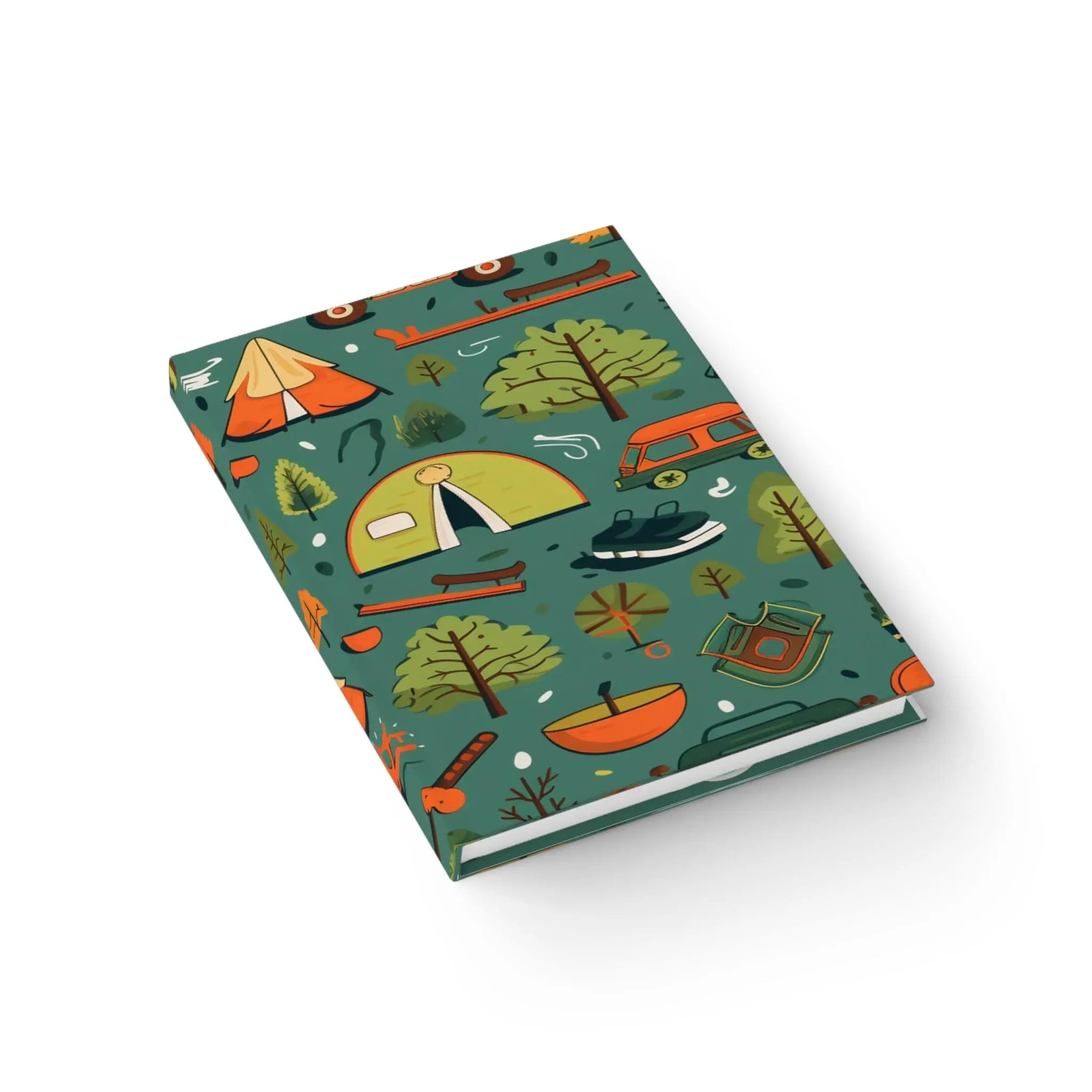 Happy Camper Stylish Hardcover Journal With 128 Blank Pages
