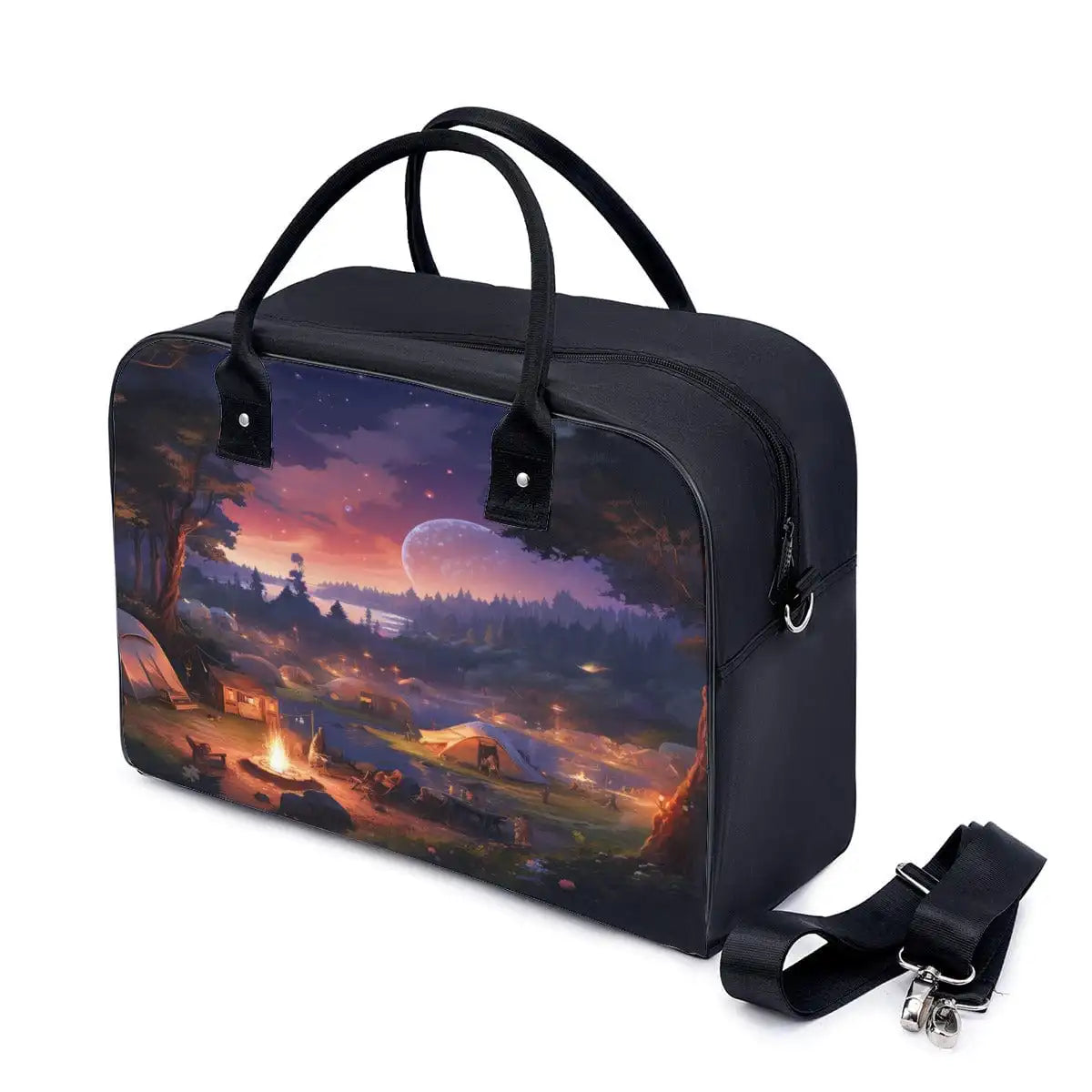 Camping Under Stars Cotton Canvas Travel Bag