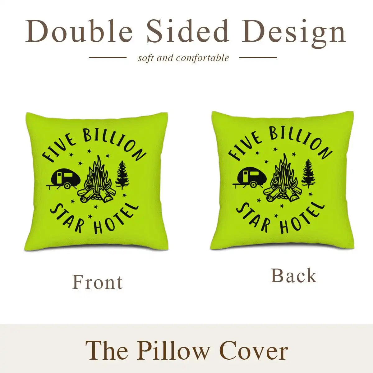Double sided design Linen Pillow Cases With Hidden Zipper