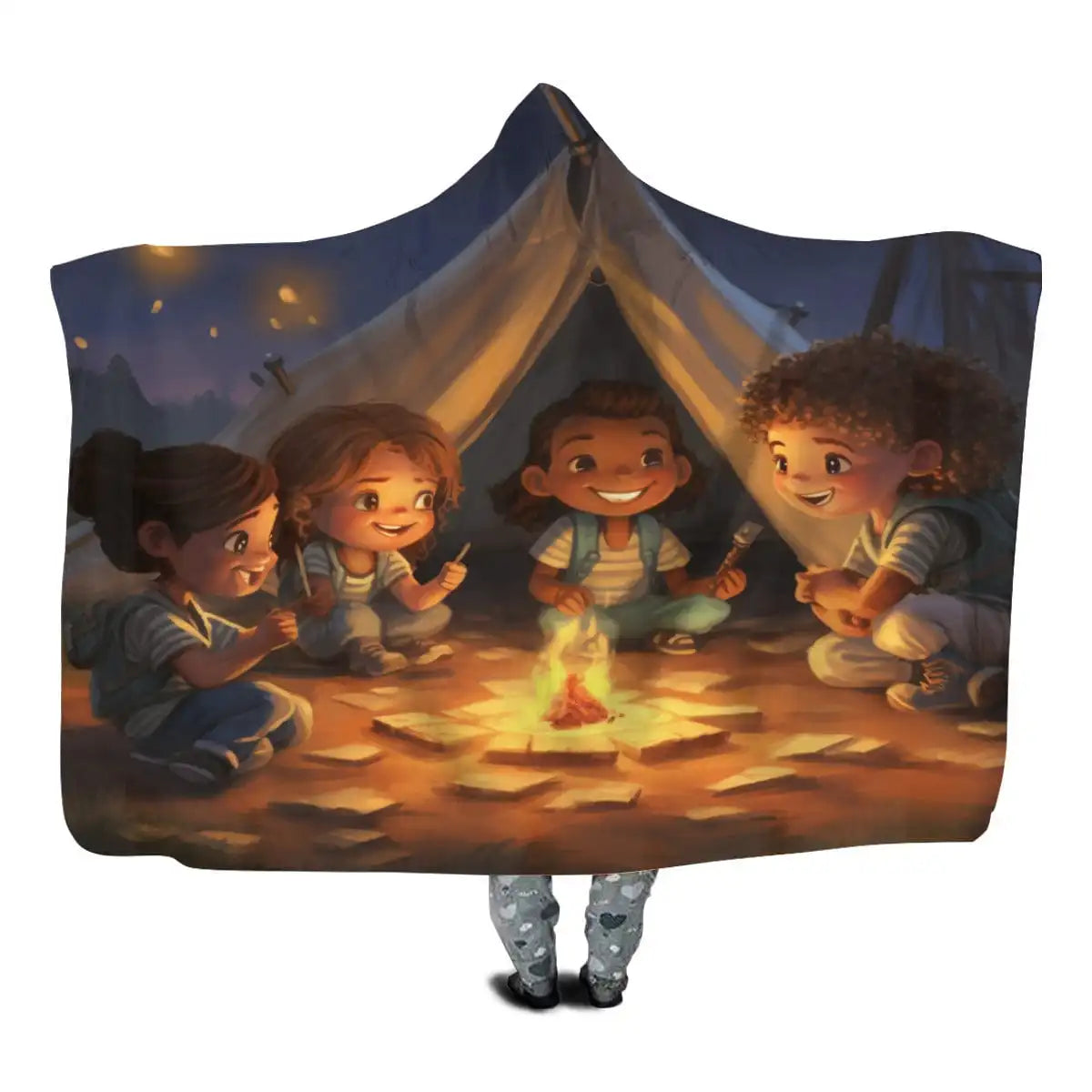 Kid's Cozy And Soft Unisex Hooded Blanket