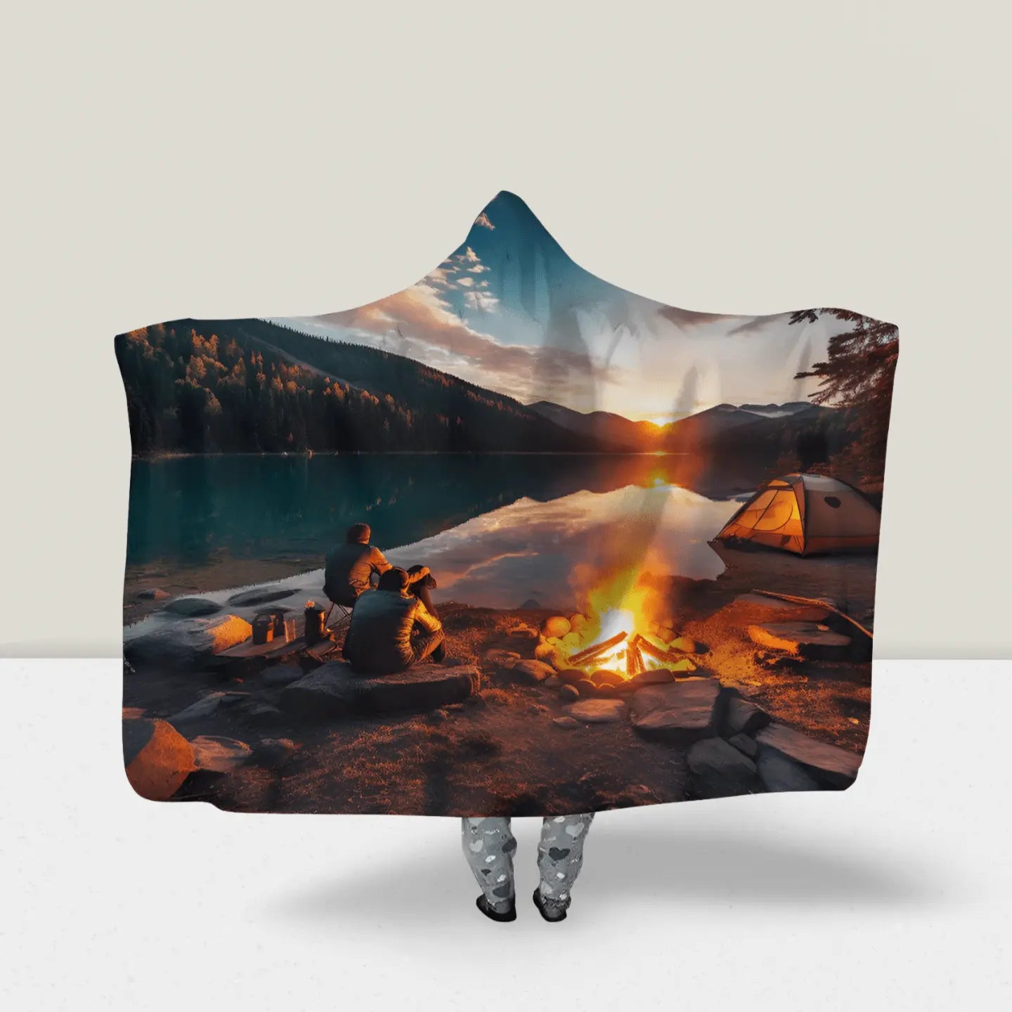 Campfire Kid's Soft and Cozy Unisex Hooded Blanket