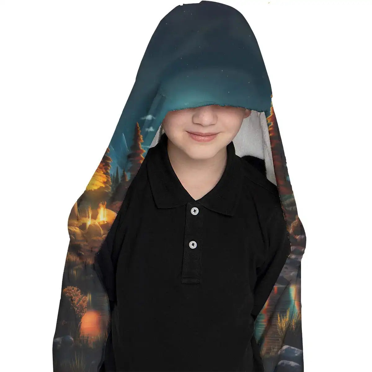 Moonlight in a Camp Unisex Kid's Cozy Hooded Blanket